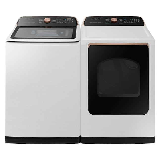 Samsung 7.4-cu ft Steam Cycle Vented Smart Compatible Gas Dryer ( Ivory ) Energy Star Certified