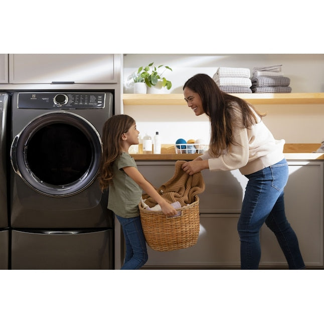 Electrolux Extra Large Stackable Steam Cycle Vented Electric Dryer ( Titanium ) Energy Star Certified