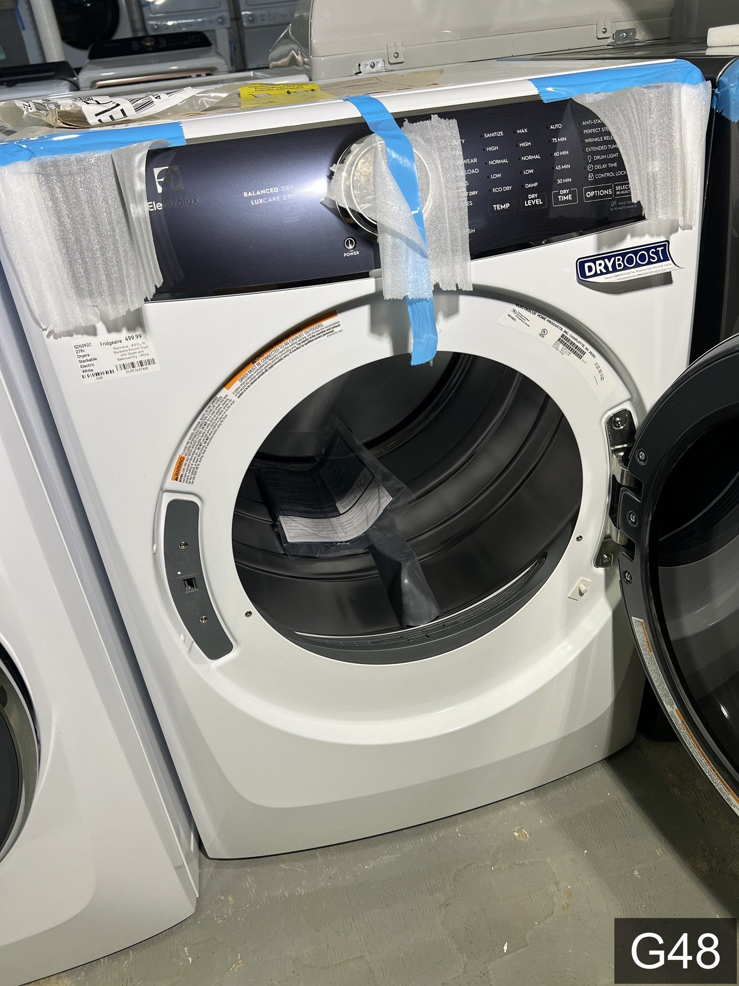 Electrolux Extra Large Stackable Steam Cycle Vented Electric Dryer ( White ) Energy Star Certified