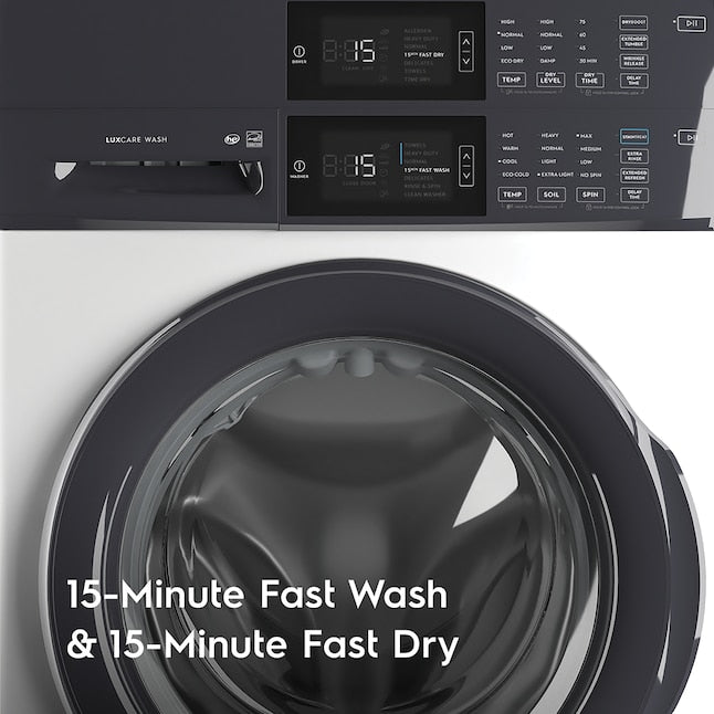 Electrolux LuxCare Wash Stacked Laundry Center with 4.4-cu ft Front load Washer and Electric 8-cu ft Dryer (ENERGY STAR)