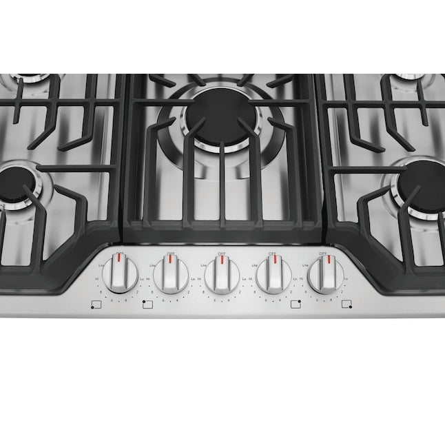 Frigidaire 36-in 5 burners Stainless steel Gas Cooktop