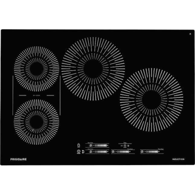 Frigidaire 30-in 4 burners Black Induction Cooktop with Bridge Element