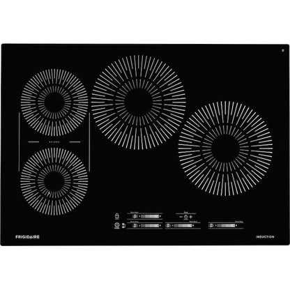 Frigidaire 30-in 4 burners Black Induction Cooktop with Bridge Element