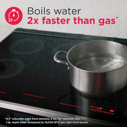 Frigidaire 30-in 4 burners Black Induction Cooktop with Bridge Element