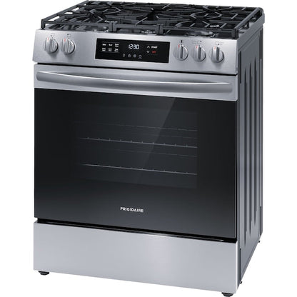 Frigidaire 30-in 5 burners 5.1-cu ft Slide-In Natural Gas Range ( Stainless steel )