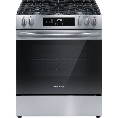 Frigidaire 30-in 5 burners 5.1-cu ft Slide-In Natural Gas Range ( Stainless steel )
