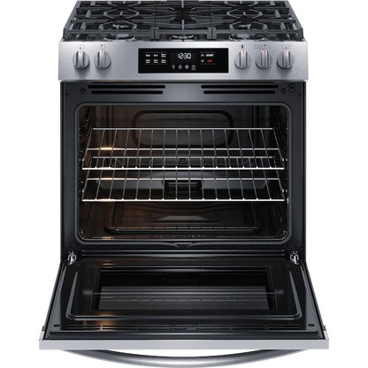 Frigidaire 30-in 5 burners 5.1-cu ft Slide-In Natural Gas Range ( Stainless steel )