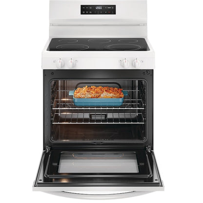 Frigidaire 30-in Glass Top 5 burners 5.3-cu ft Freestanding Electric Range White )