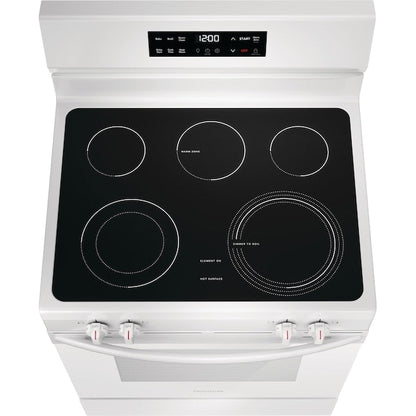 Frigidaire 30-in Glass Top 5 burners 5.3-cu ft Freestanding Electric Range White )