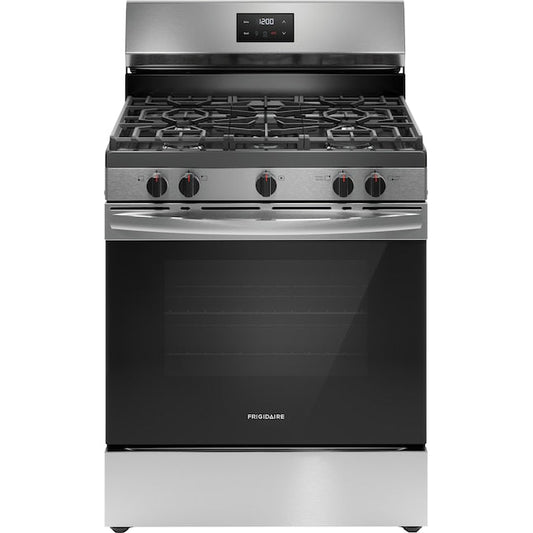 Frigidaire 30-in 5 burners 5.1-cu ft Freestanding Natural Gas Range ( Stainless Steel )