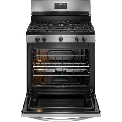 Frigidaire 30-in 5 burners 5.1-cu ft Freestanding Natural Gas Range ( Stainless Steel )