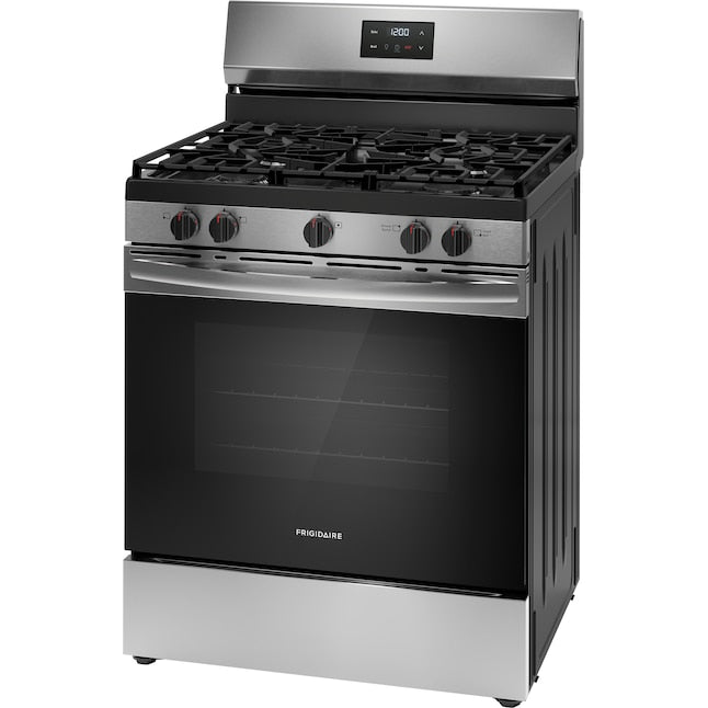 Frigidaire 30-in 5 burners 5.1-cu ft Freestanding Natural Gas Range ( Stainless Steel )