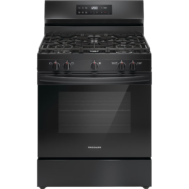 Frigidaire 30-in 5 burners 5.1-cu ft Freestanding Natural Gas Range ( Black )