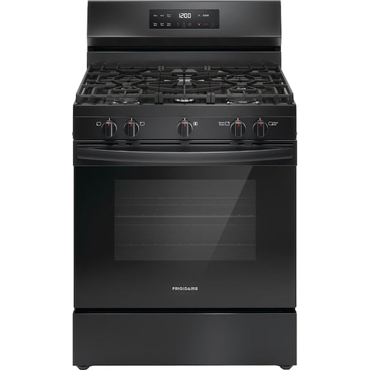 Frigidaire 30-in 5 burners 5.1-cu ft Freestanding Natural Gas Range ( Black )