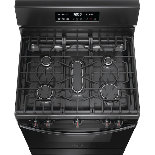 Frigidaire 30-in 5 burners 5.1-cu ft Freestanding Natural Gas Range ( Black )