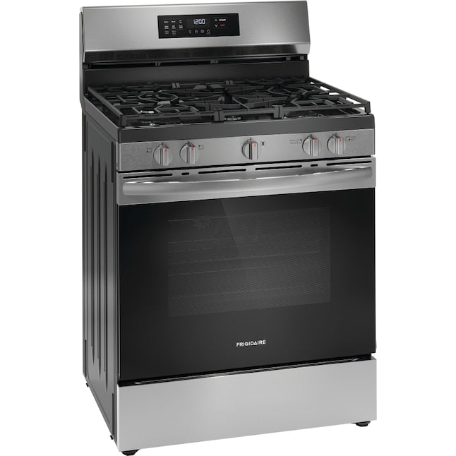 Frigidaire 30-in 5 burners 5.1-cu ft Air Fry Convection Oven Freestanding Natural Gas Range ( Stainless Steel )