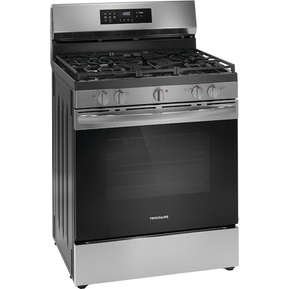 Frigidaire 30-in 5 burners 5.1-cu ft Air Fry Convection Oven Freestanding Natural Gas Range ( Stainless Steel )