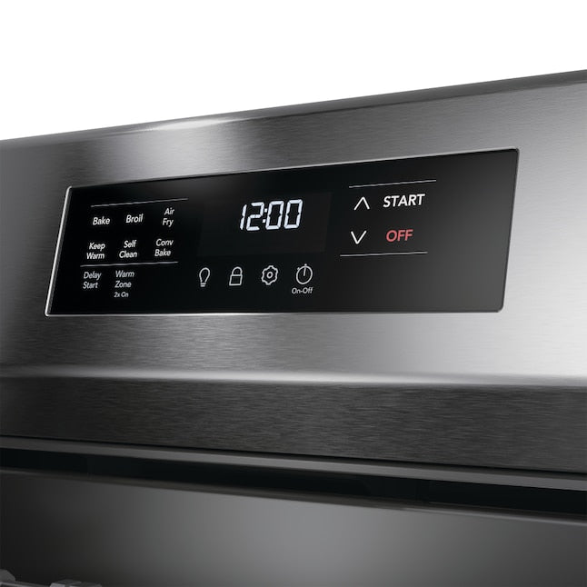 Frigidaire 30-in 5 burners 5.1-cu ft Air Fry Convection Oven Freestanding Natural Gas Range ( Stainless Steel )