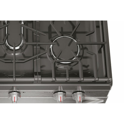Frigidaire 30-in 5 burners 5.1-cu ft Air Fry Convection Oven Freestanding Natural Gas Range ( Stainless Steel )