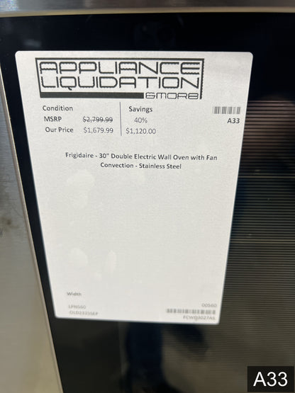 Frigidaire 30 inch Double Electric Wall Oven with Self-cleaning ( Stainless Steel )