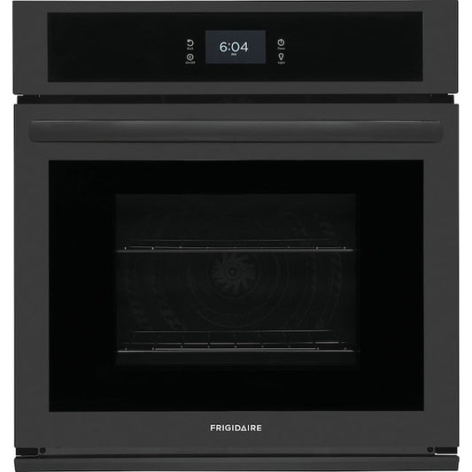 Frigidaire 27 inch Single Electric Wall Oven Single-fan and Self-cleaning ( Black )
