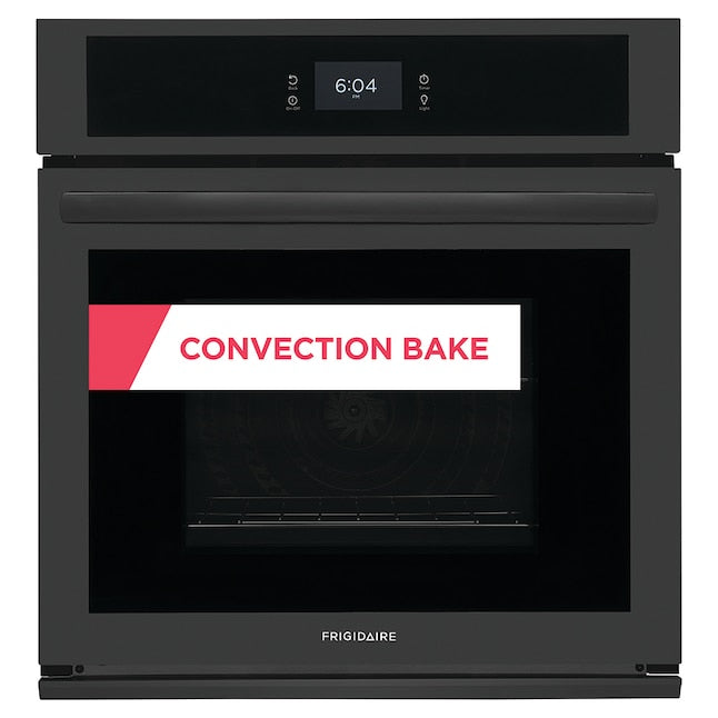 Frigidaire 27 inch Single Electric Wall Oven Single-fan and Self-cleaning ( Black )