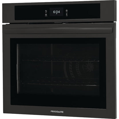 Frigidaire 27 inch Single Electric Wall Oven Single-fan and Self-cleaning ( Black )