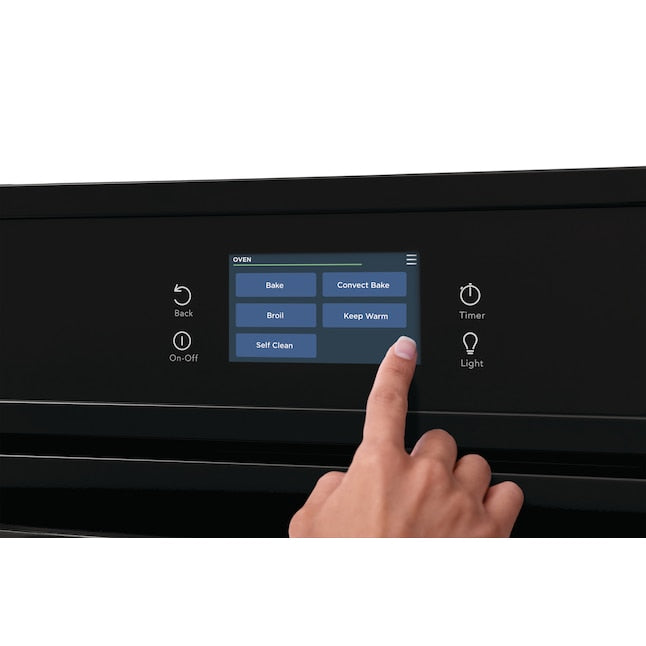 Frigidaire 27 inch Single Electric Wall Oven Single-fan and Self-cleaning ( Black )