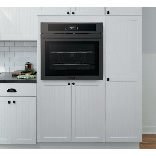 Frigidaire 27 inch Single Electric Wall Oven Single-fan and Self-cleaning ( Black )