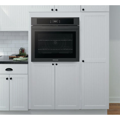 Frigidaire 27 inch Single Electric Wall Oven Single-fan and Self-cleaning ( Black )