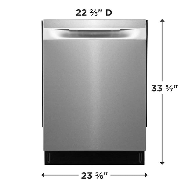 Frigidaire 24-in Top Control Built-in Dishwasher ( Stainless Steel ) ENERGY STAR, 49-Decibel Very Quiet Sound Level