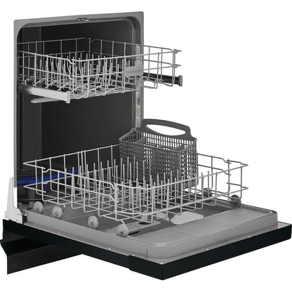 Frigidaire 24-in Front Control Built-in Dishwasher ( Black ) , 62-Decibel Standard Sound Level