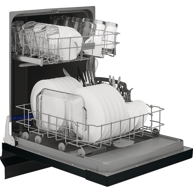 Frigidaire 24-in Front Control Built-in Dishwasher ( Black ) , 62-Decibel Standard Sound Level