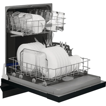 Frigidaire 24-in Front Control Built-in Dishwasher ( Black ) , 62-Decibel Standard Sound Level