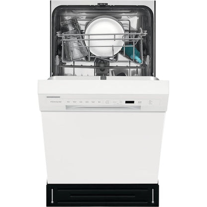 Frigidaire Stainless Steel Tub 18-in Front Control Built-in Dishwasher ( White ) , Dual Spray Arm , 52-Decibel