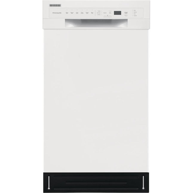 Frigidaire Stainless Steel Tub 18-in Front Control Built-in Dishwasher ( White ) , Dual Spray Arm , 52-Decibel