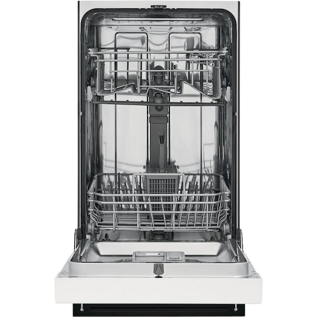 Frigidaire Stainless Steel Tub 18-in Front Control Built-in Dishwasher ( White ) , Dual Spray Arm , 52-Decibel