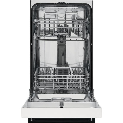 Frigidaire Stainless Steel Tub 18-in Front Control Built-in Dishwasher ( White ) , Dual Spray Arm , 52-Decibel