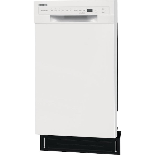 Frigidaire Stainless Steel Tub 18-in Front Control Built-in Dishwasher ( White ) , Dual Spray Arm , 52-Decibel