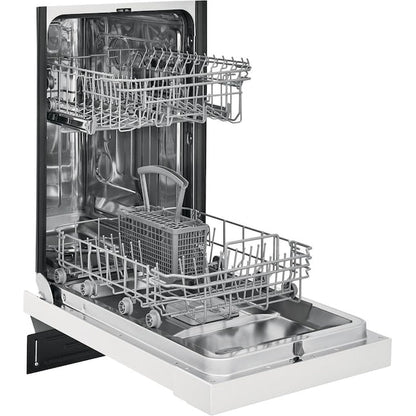 Frigidaire Stainless Steel Tub 18-in Front Control Built-in Dishwasher ( White ) , Dual Spray Arm , 52-Decibel