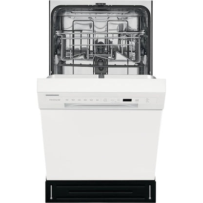 Frigidaire Stainless Steel Tub 18-in Front Control Built-in Dishwasher ( White ) , Dual Spray Arm , 52-Decibel