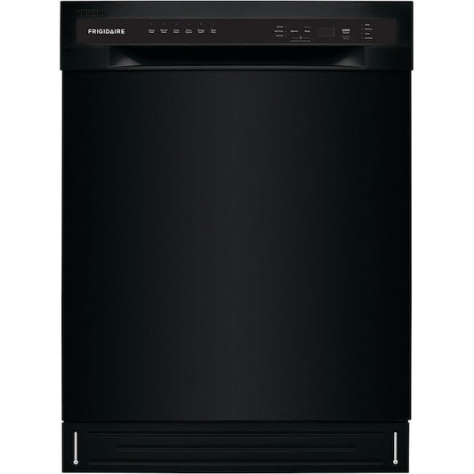 Frigidaire Stainless Steel Tub 24-in Front Control Built-in Dishwasher ( Black ) ENERGY STAR, 52-Decibel Standard Sound Level
