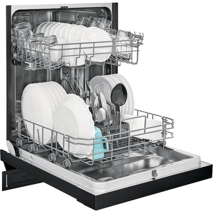 Frigidaire Stainless Steel Tub 24-in Front Control Built-in Dishwasher ( Black ) ENERGY STAR, 52-Decibel Standard Sound Level