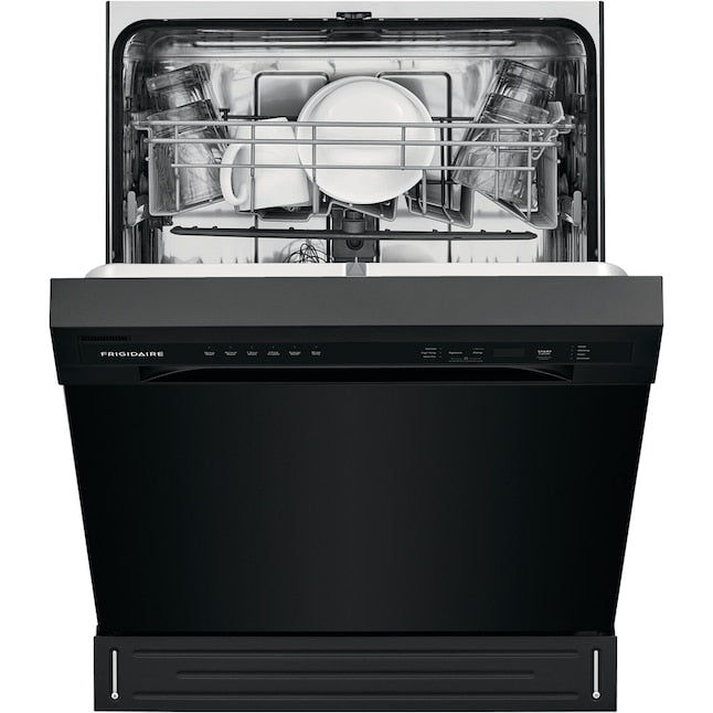 Frigidaire Stainless Steel Tub 24-in Front Control Built-in Dishwasher ( Black ) ENERGY STAR, 52-Decibel Standard Sound Level