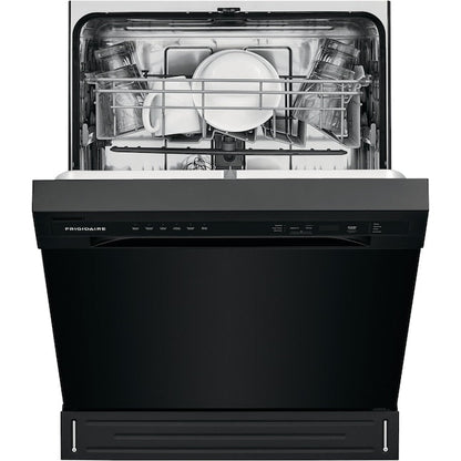 Frigidaire Stainless Steel Tub 24-in Front Control Built-in Dishwasher ( Black ) ENERGY STAR, 52-Decibel Standard Sound Level