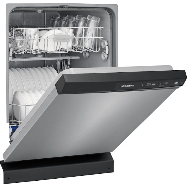 Frigidaire 24-in Front Control Built-in Dishwasher ( Stainless steel ) ENERGY STAR, 55-Decibel Standard Sound Level