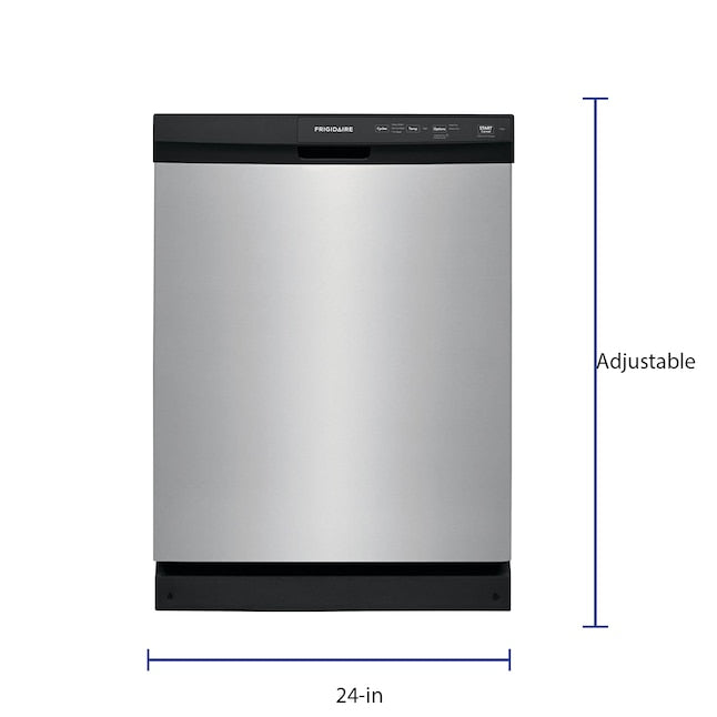 Frigidaire 24-in Front Control Built-in Dishwasher ( Stainless steel ) ENERGY STAR, 55-Decibel Standard Sound Level
