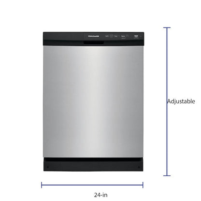 Frigidaire 24-in Front Control Built-in Dishwasher ( Stainless steel ) ENERGY STAR, 55-Decibel Standard Sound Level