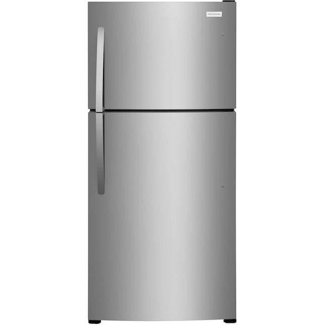 Frigidaire 20-cu ft Standard-Depth 30-in Wide Top-Freezer Refrigerator ( Stainless steel ) Garage Ready ENERGY STAR Certified