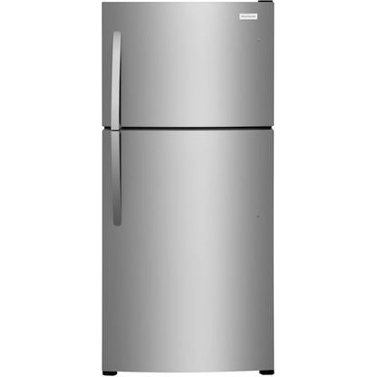 Frigidaire 20-cu ft Standard-Depth 30-in Wide Top-Freezer Refrigerator ( Stainless steel ) Garage Ready ENERGY STAR Certified